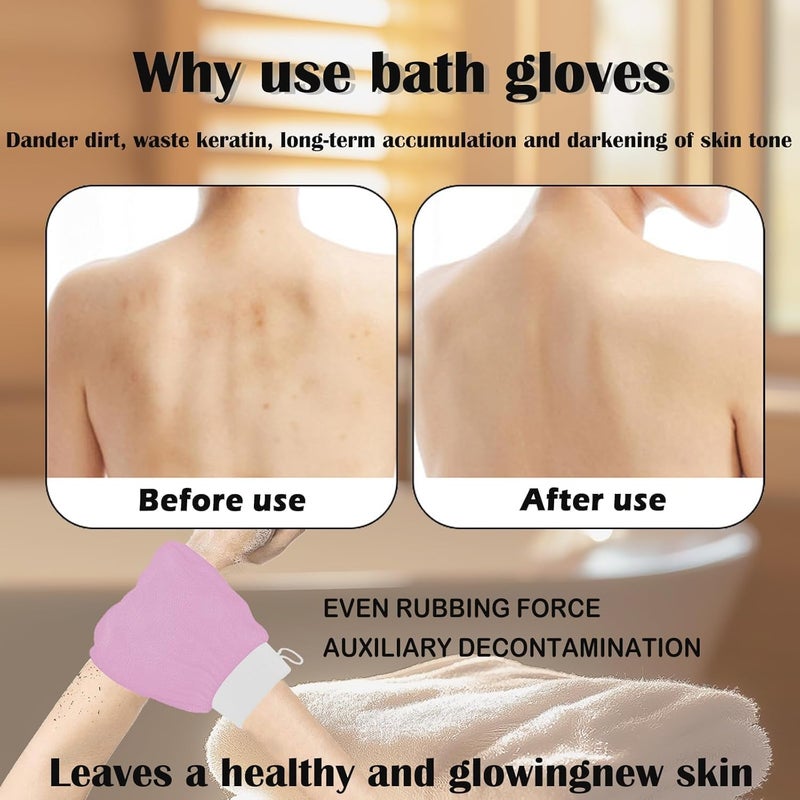 Tandoler Ultra Thin Exfoliating Glove(1pc), Tanning mitt, Dead Skin Remover for Body, Body Exfoliator for Self-Tan Removal & Keratosis Pilaris（Purple） - Image 2